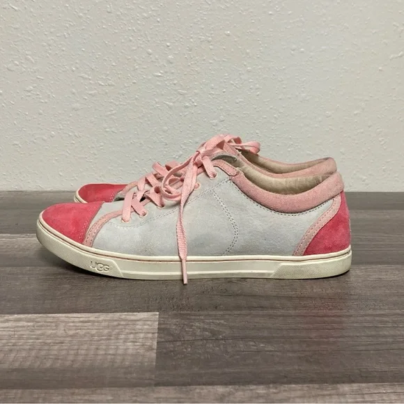 UGG Women’s Sneaker Suede Pink and Gray Casual Fashion sz 10 - Picture 7 of 13